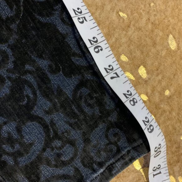 J Brand Skinny Leg Black Brocade Jeans